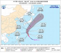 超强台风“蒲公英”逐渐向日本本州岛东南部海面靠近