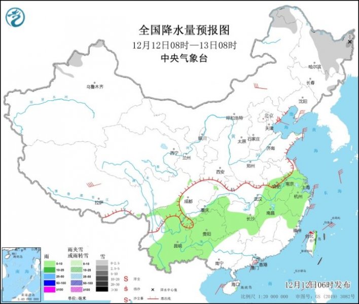 今日中东部地区气温持续走低 南方天气阴冷