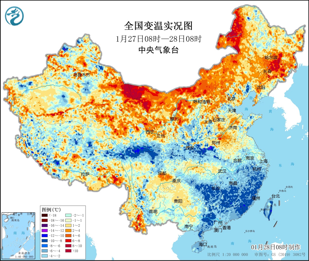 今日弱冷空气影响华南地区 未来三天全国降水稀少