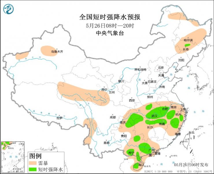 湖北安徽浙江江西广西等地将有强对流天气