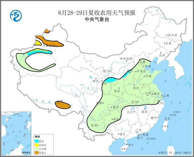 28-30日夏收夏种区天气较好 利于夏收夏种扫尾
