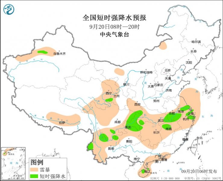 江苏安徽重庆贵州等地将有强对流天气