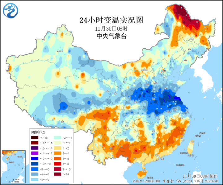 南方大部地区气温将下降 山东半岛今日仍有降雪