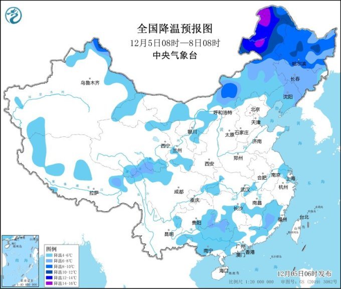 未来三天冷空气影响北方地区 内蒙古黑龙江部分地区降温明显