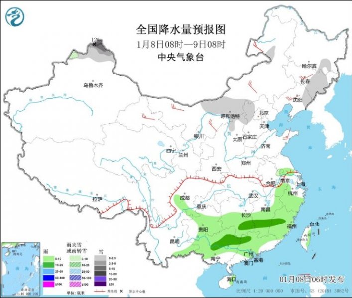 弱冷空气将影响中东部 新疆北部有持续性降雪需注意交通安全