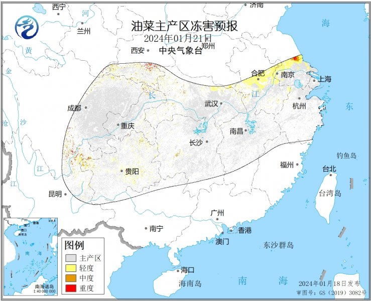 预计20-23日我国中东部有大范围大风降温雨雪天气