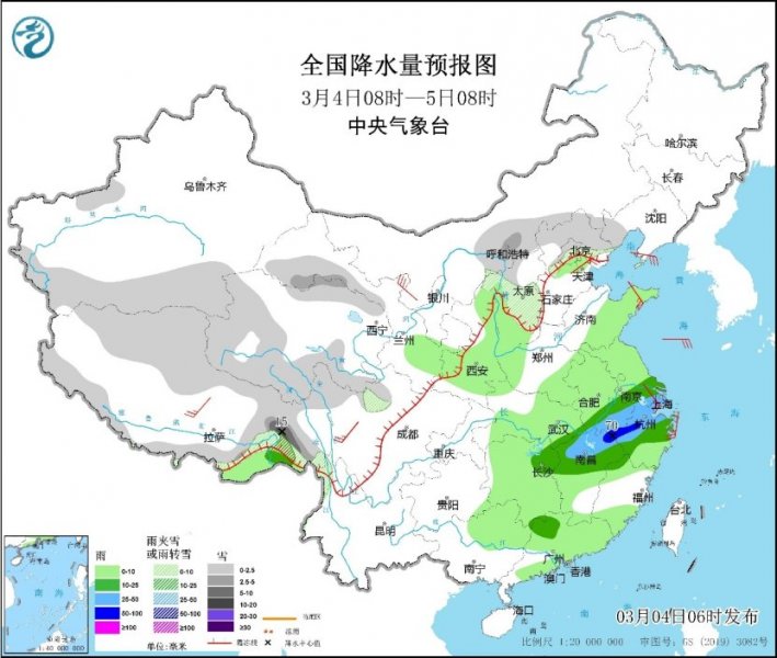 冷空气将影响我国  中东部地区气温有起伏 降水增多