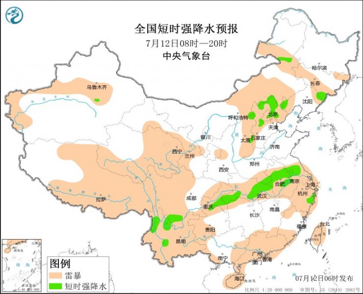 河北重庆湖北安徽江苏等地将有强对流天气