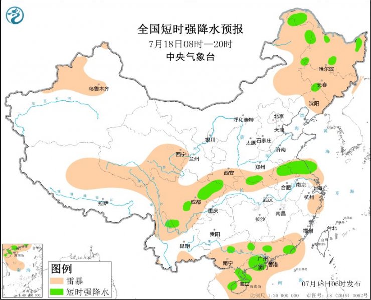 四川河南安徽江苏吉林等地将有强对流天气