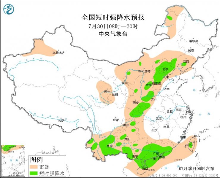 辽宁河北天津云南广西等地将有强对流天气