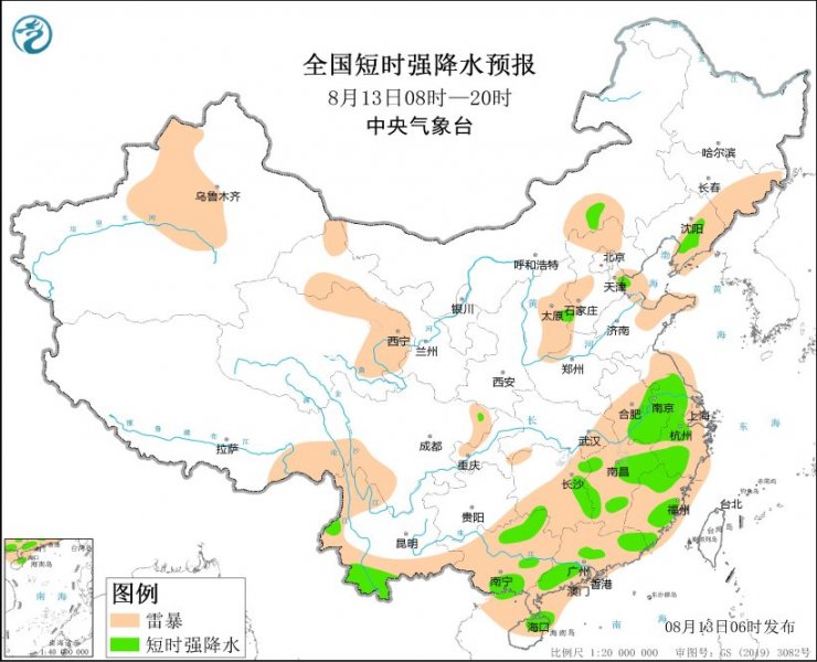 江苏浙江福建江西广东等地将有强对流天气