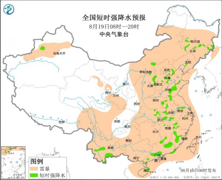 吉林山东江苏云南广东等地将有强对流天气