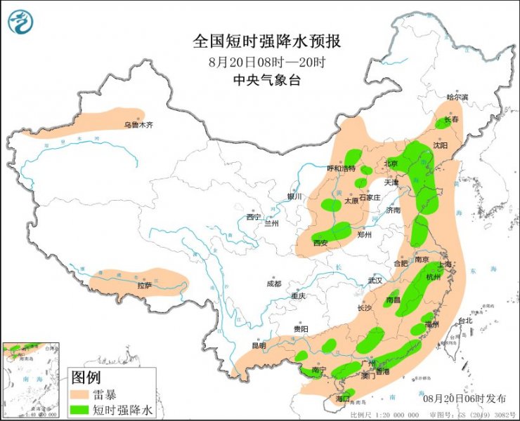 辽宁河北陕西河南浙江广东等地将有强对流天气