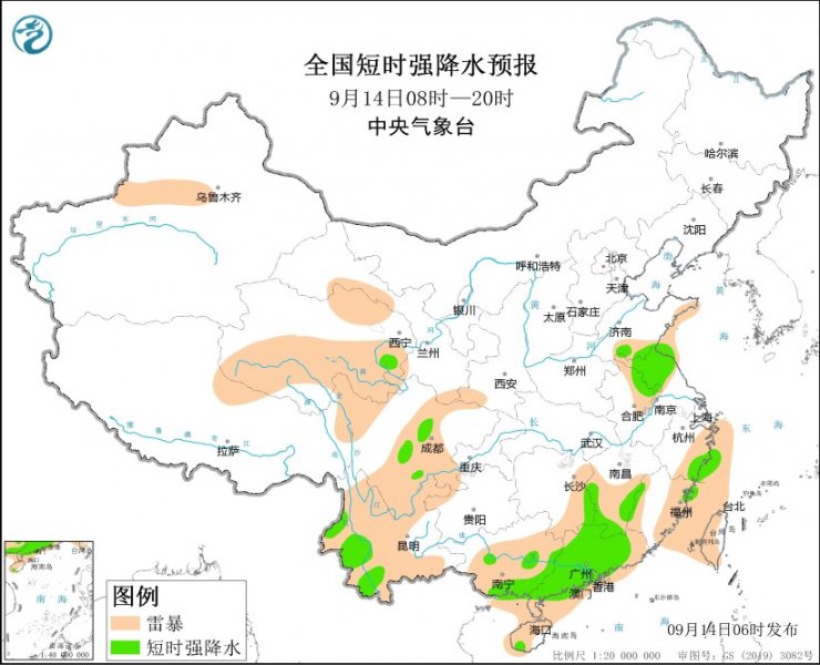 江苏四川云南广西广东等地将有强对流天气