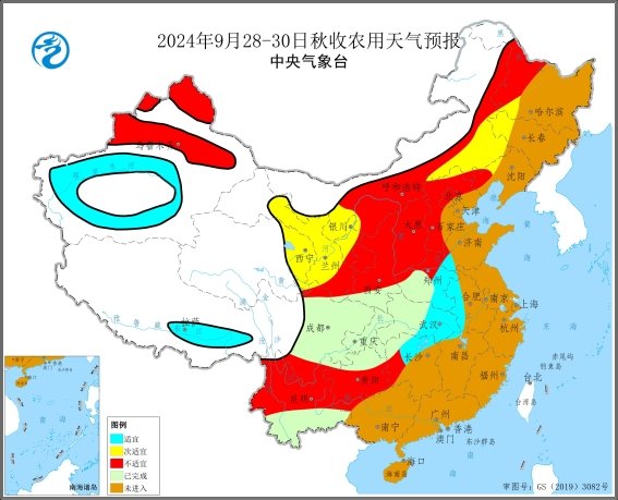 10月1日起天气转好 利于土壤散墒和大范围机收