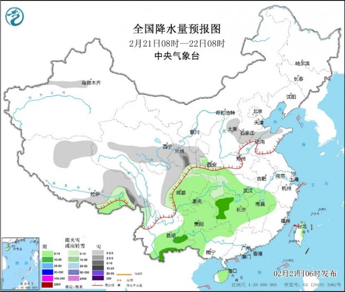 南方地区仍多阴雨天气  26日前中东部气温偏低注意保暖
