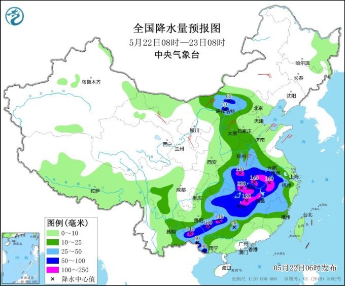 今日江汉江南华南进入此轮降水最强时段 