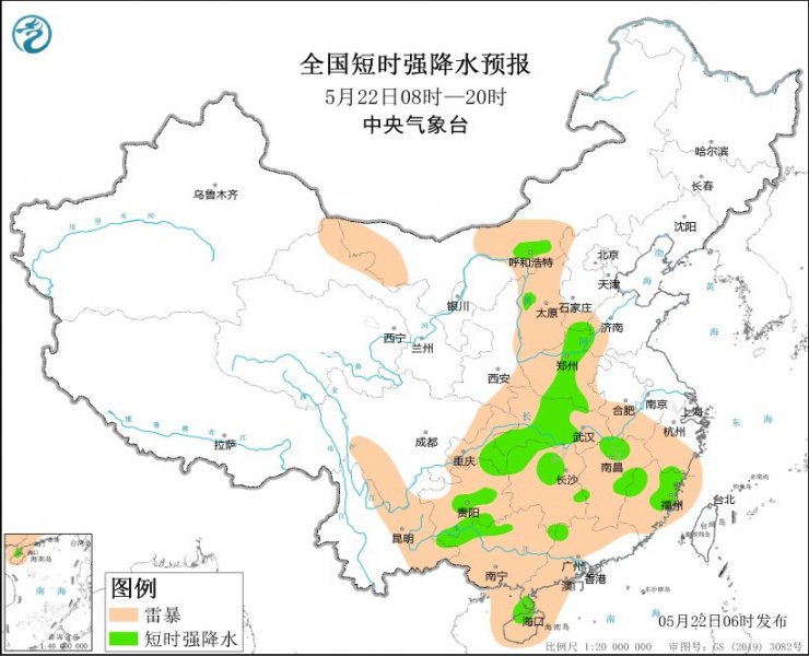 内蒙古河南湖北湖南江西等地将有强对流天气