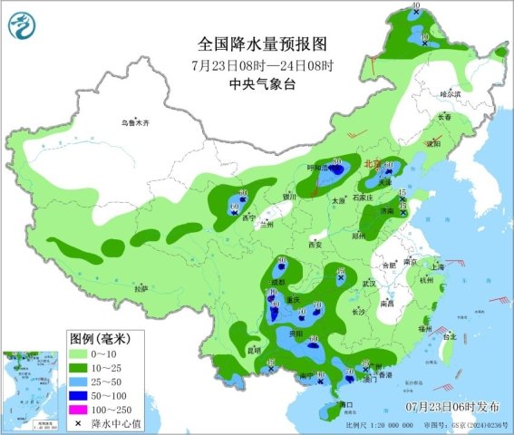 北方警惕暴雨过程再度来袭 西北地区东部至东北地区中部有强降雨