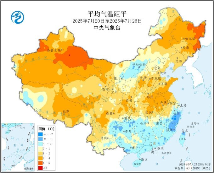 本周内蒙古华北出现强降水局地农田渍涝  江淮江汉高温雨少旱情发展