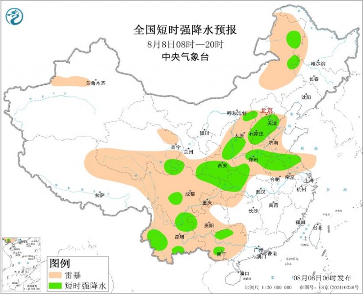 内蒙古黑龙江吉林山西河北山东等地将有强对流天气