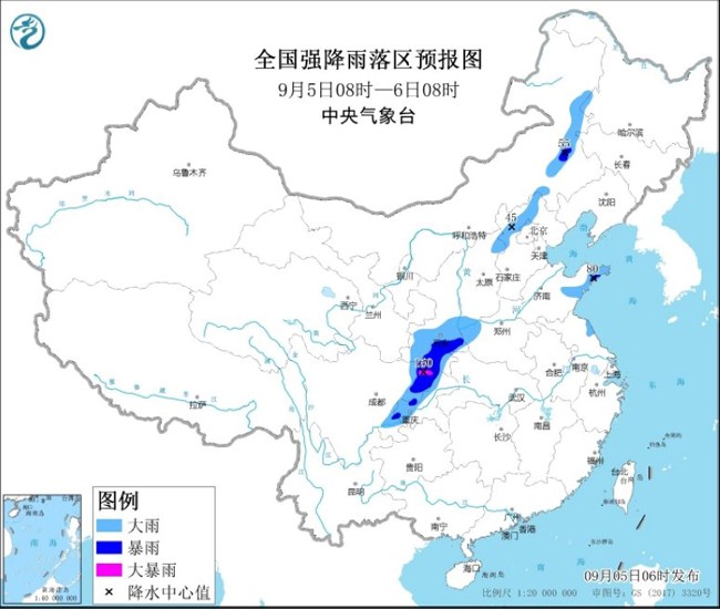 陕西四川等局地有较强降雨 华北东北降水降温