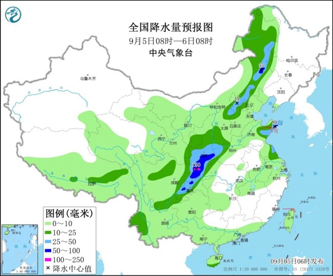 陕西四川等局地有较强降雨 华北东北降水降温